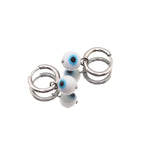 PAIR OF Blue Eyeball Pendant stainless steel Earrings