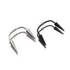 Black & White Fangs  Dracula  Stainless Steel Canine Spike Barbell