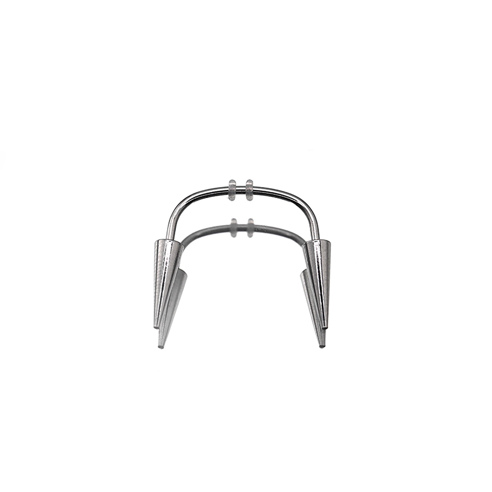 Black & White Fangs  Dracula  Stainless Steel Canine Spike Barbell