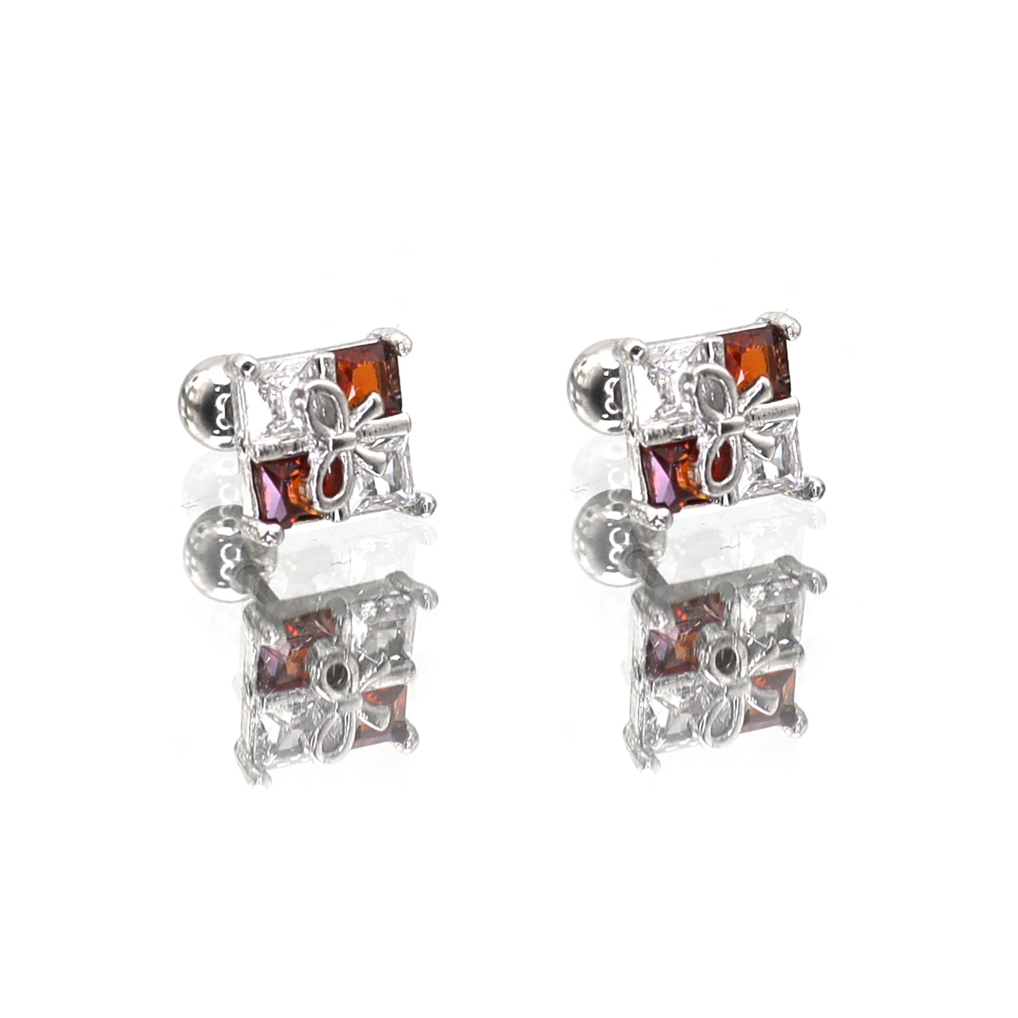 CZ Gift Box stainless steel Ear Studs