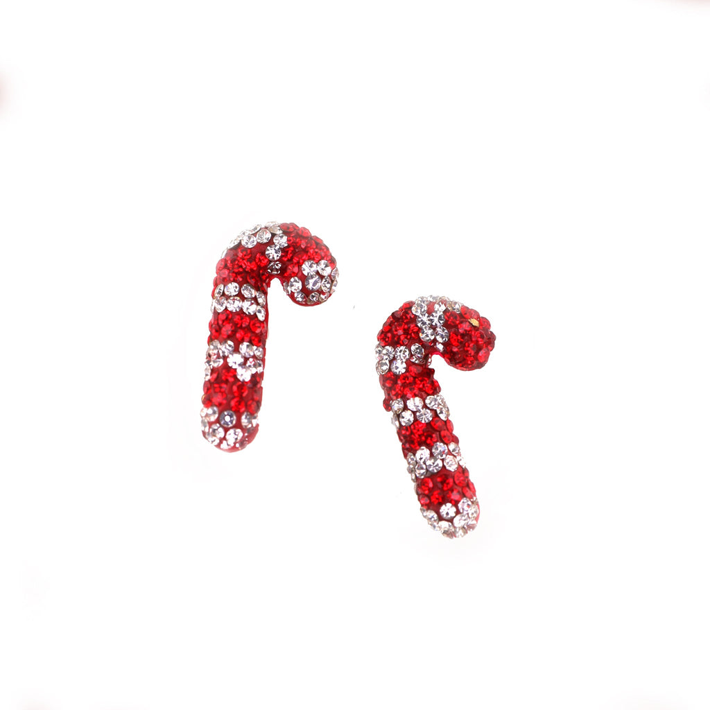 Large Candy Cane stainless steel Ear Studs