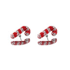 Large Candy Cane stainless steel Ear Studs