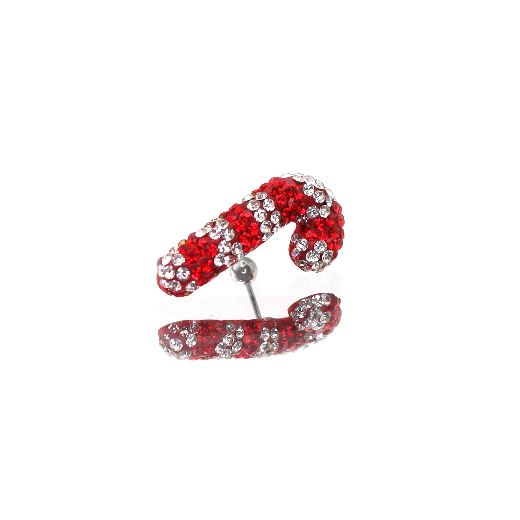 Large Candy Cane stainless steel Ear Studs
