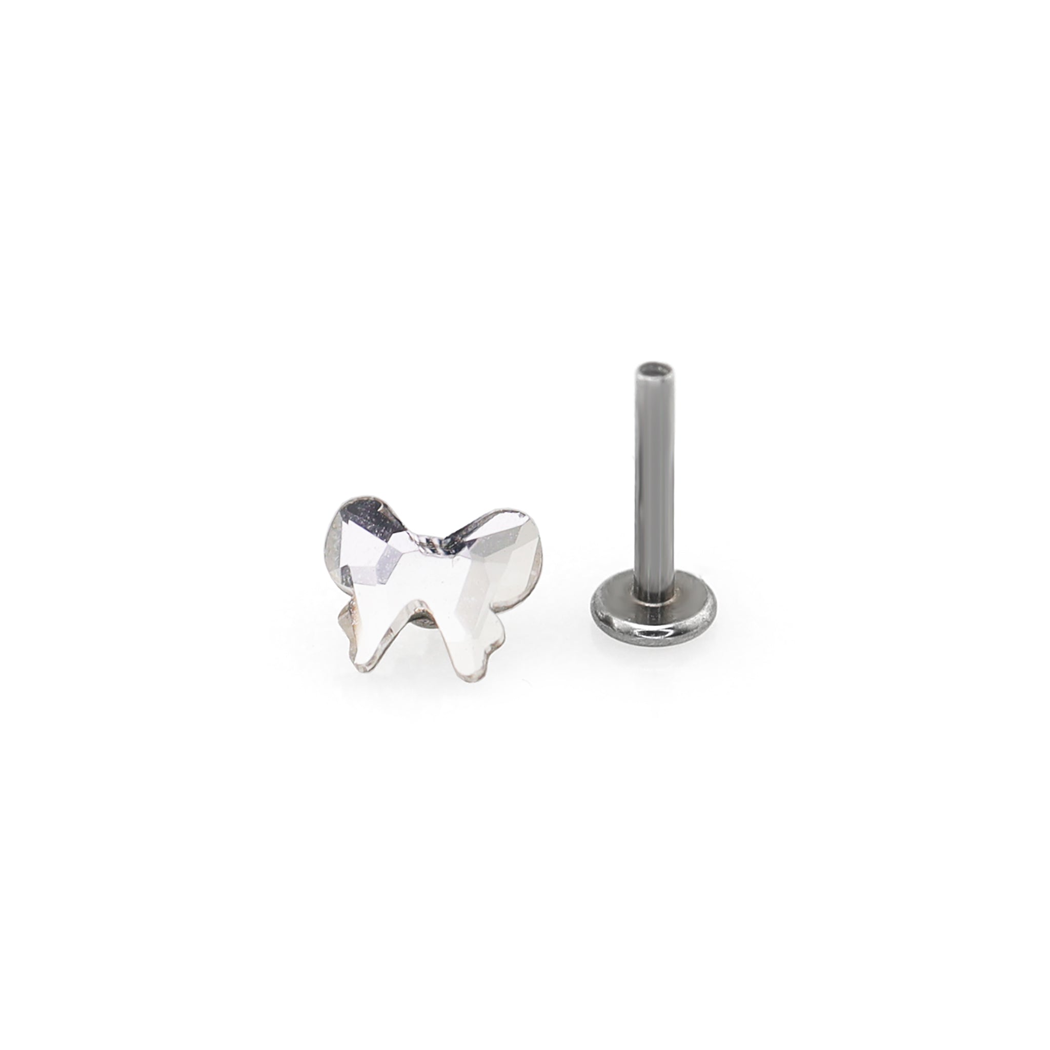 Christmas Bow Internally Threaded Stainless Steel Ear Studs