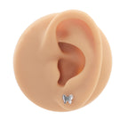 Christmas Bow Internally Threaded Stainless Steel Ear Studs