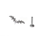 Teardrop CZ Bat Titanium Ear Studs