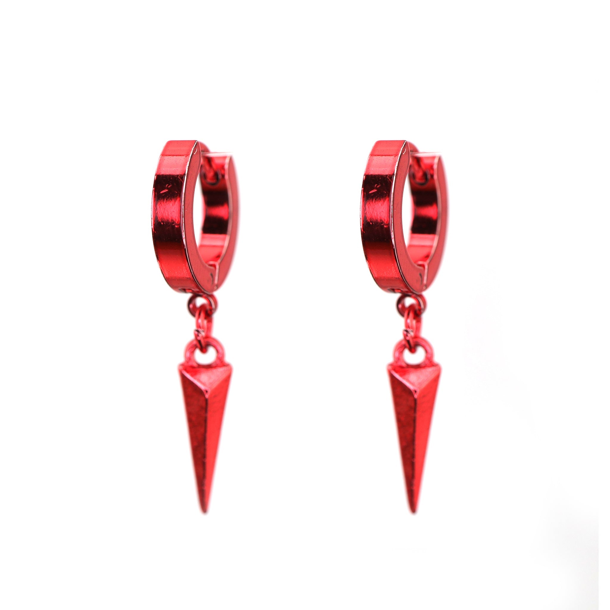 PAIR OF Colored Stud Pendant stainless steel Earrings