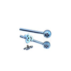 Text Engraved Titanium Tongue Ring