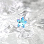 Blue Gradient Pentagram Star Titanium Ear Studs