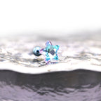 Blue Gradient Pentagram Star Titanium Ear Studs