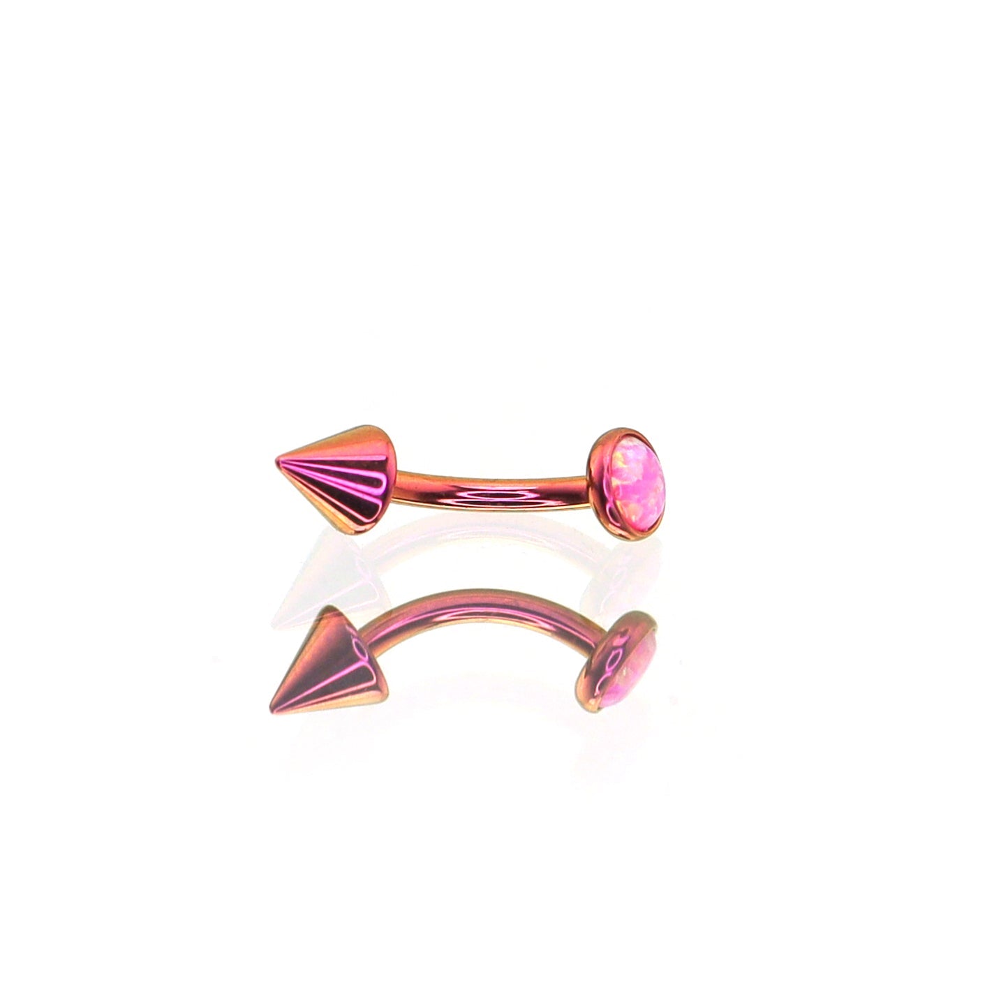 Rainbow Opal Spike Titanium Rook Jewelry