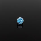 High-Shine Snowflake-Cut CZ Internally Threaded Titanium Studs