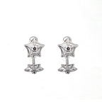 3D Openwork Spider Web CZ tainless steel Ear Studs