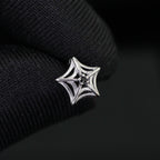 3D Openwork Spider Web CZ tainless steel Ear Studs