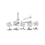 Text Engraved Internally Threaded tainless steel Studs