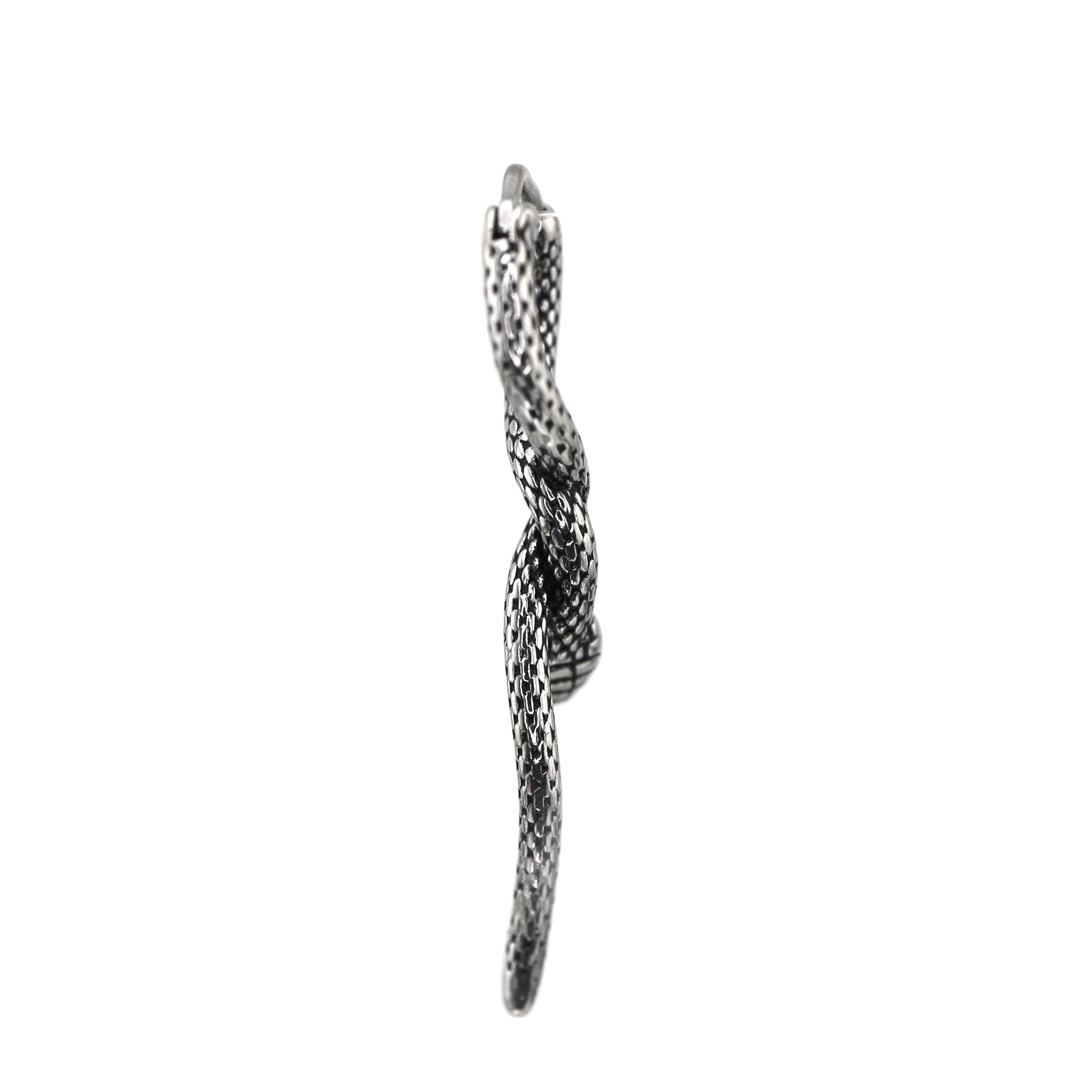 3D Coiled Snake Stainless Steel Earrings