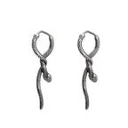 3D Coiled Snake Stainless Steel Earrings