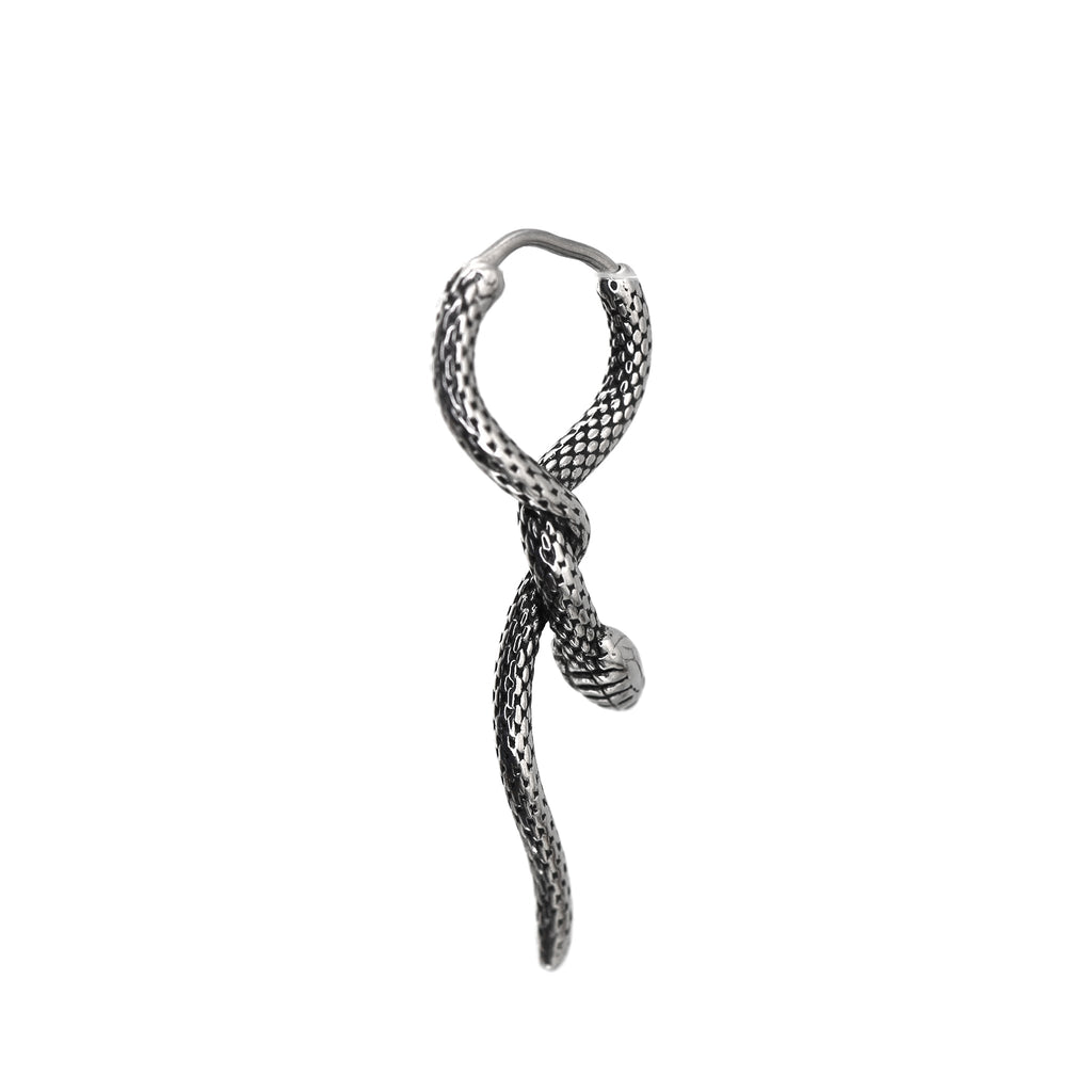 3D Coiled Snake Stainless Steel Earrings