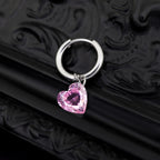 Rainbow Heart CZ Pendant tainless steel Earrings