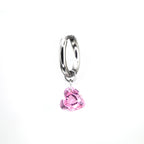 Rainbow Heart CZ Pendant tainless steel Earrings