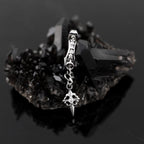 PAIR OF Thin Gauge Cross CZ Drop Chain tainless steel Ear Studs