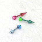 Opal Spike Internally Threaded Titanium Cartilage Studs