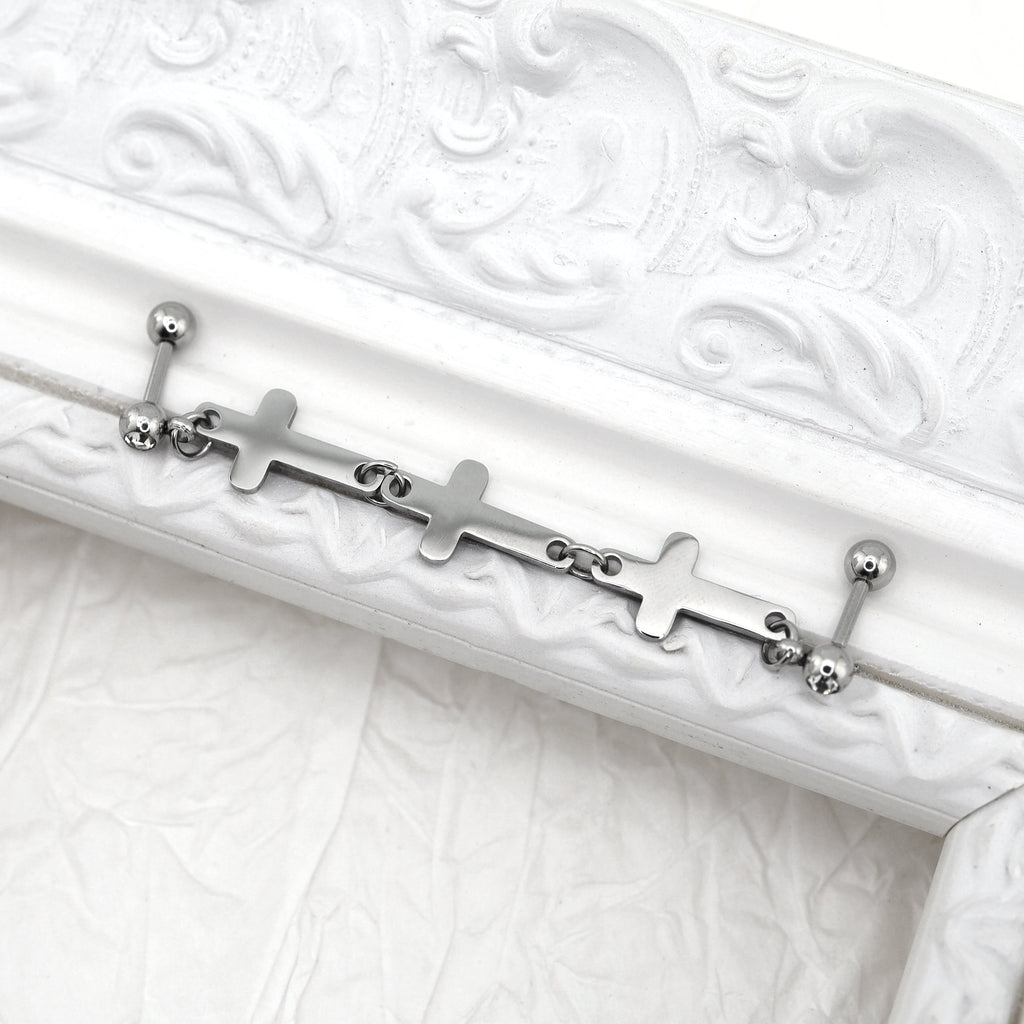 Triple Cross Drop Chain tainless steel Industrial Barbell