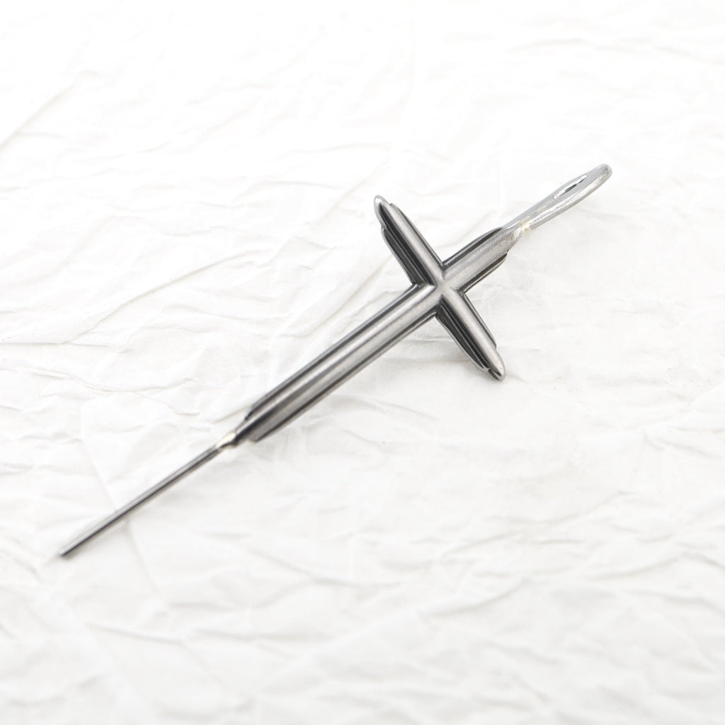 Single Ear Cross tainless steel Ear Climber