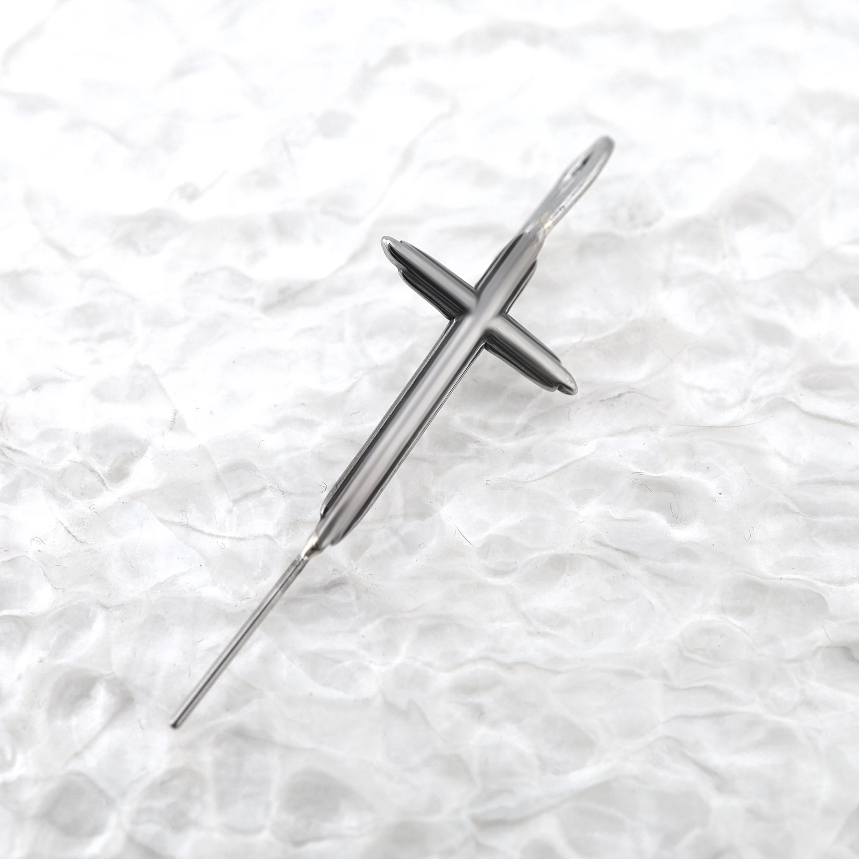 Single Ear Cross tainless steel Ear Climber