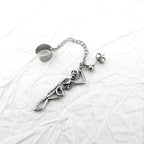 Thin Gauge Openwork Skull Chain Dangle tainless steel Earrings