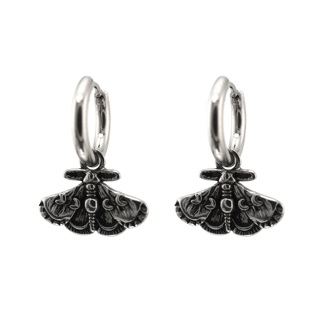 Gothic Moth Insect Pendant tainless steel Earrings