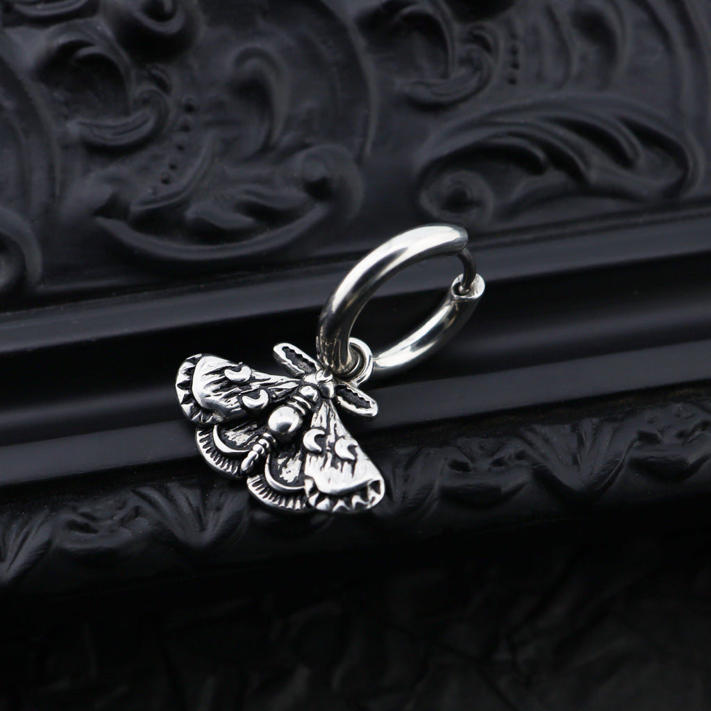 Gothic Moth Insect Pendant tainless steel Earrings