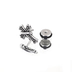 Vintage Twisted Cross tainless steel  Ear Studs