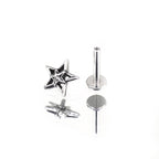 Oil Slick Pentagram Internally Threaded tainless steel Studs