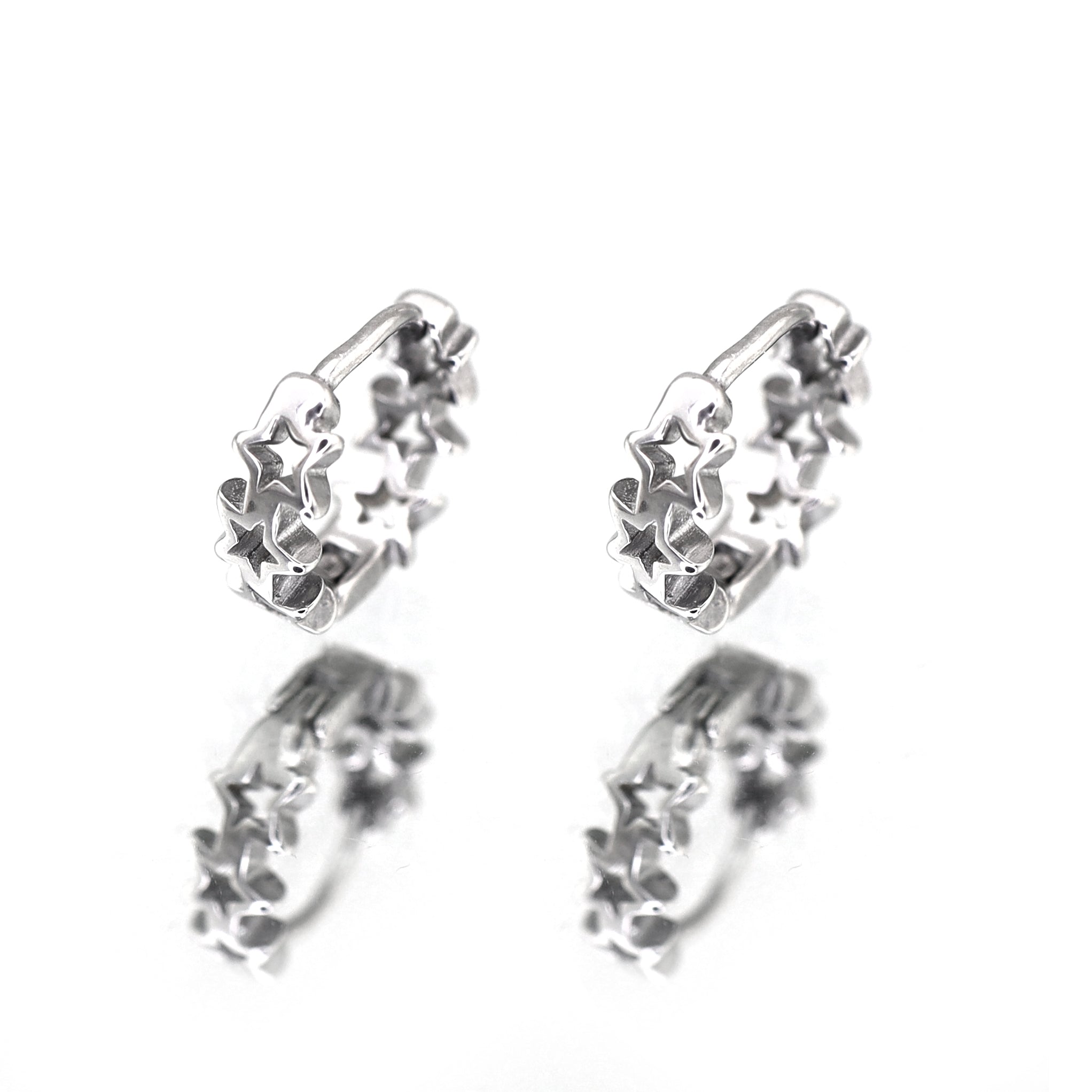 Vintage Openwork Pentagram tainless steel Earrings