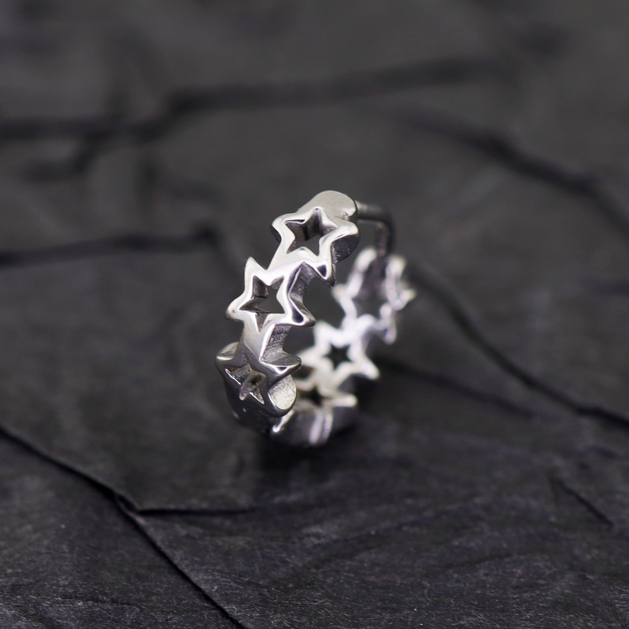 Vintage Openwork Pentagram tainless steel Earrings