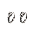 Vintage Engraved Dragon tainless steel Earrings