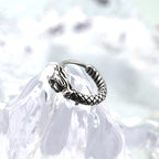 Vintage Engraved Dragon tainless steel Earrings