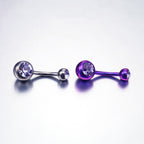 Crystal Titanium Belly Ring