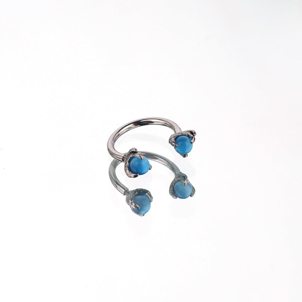 Dragon Claw Cat's Eye Horseshoe Ring