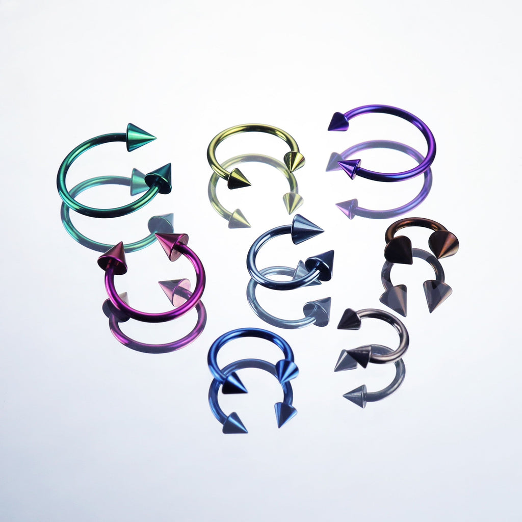 16G Internally Threaded Titanium Horseshoe ring