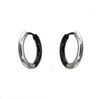 Black & White Contrast Stainless Steel Earrings