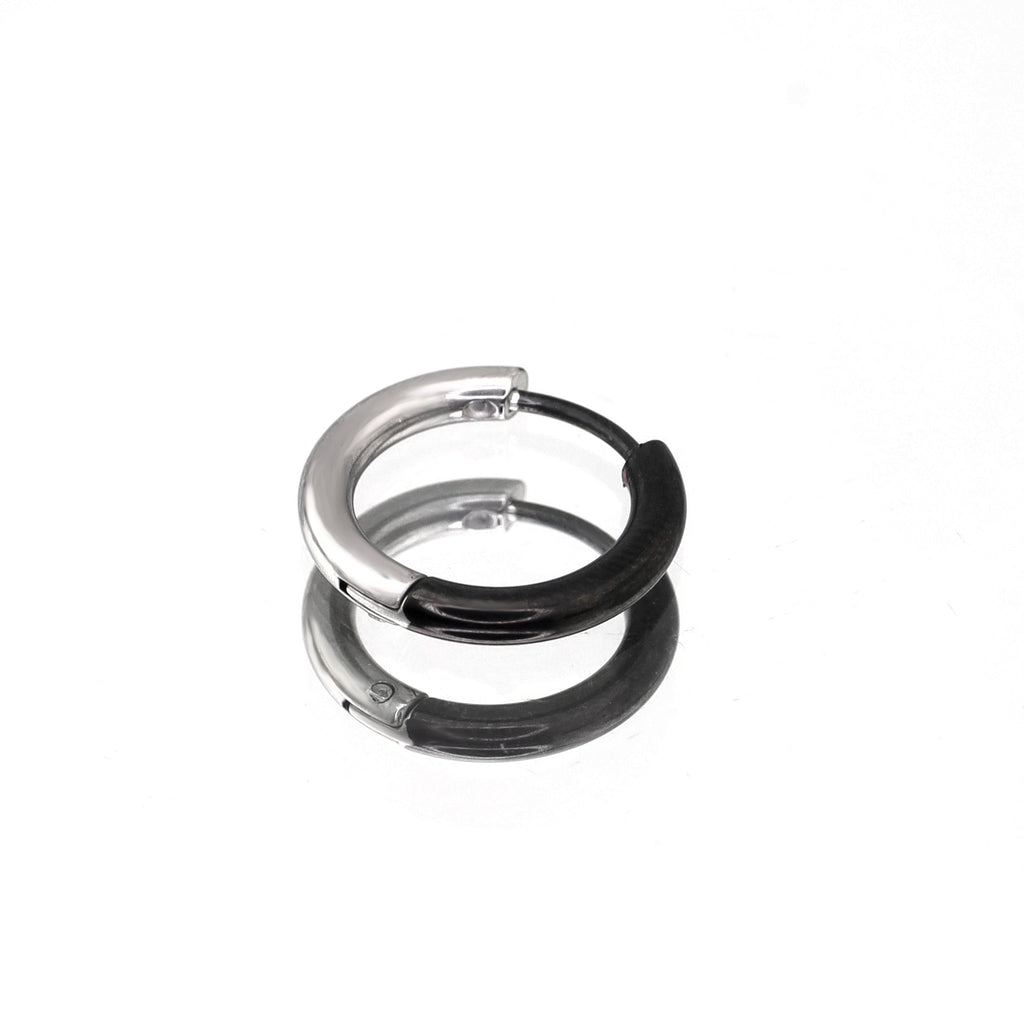 Black & White Contrast Stainless Steel Earrings