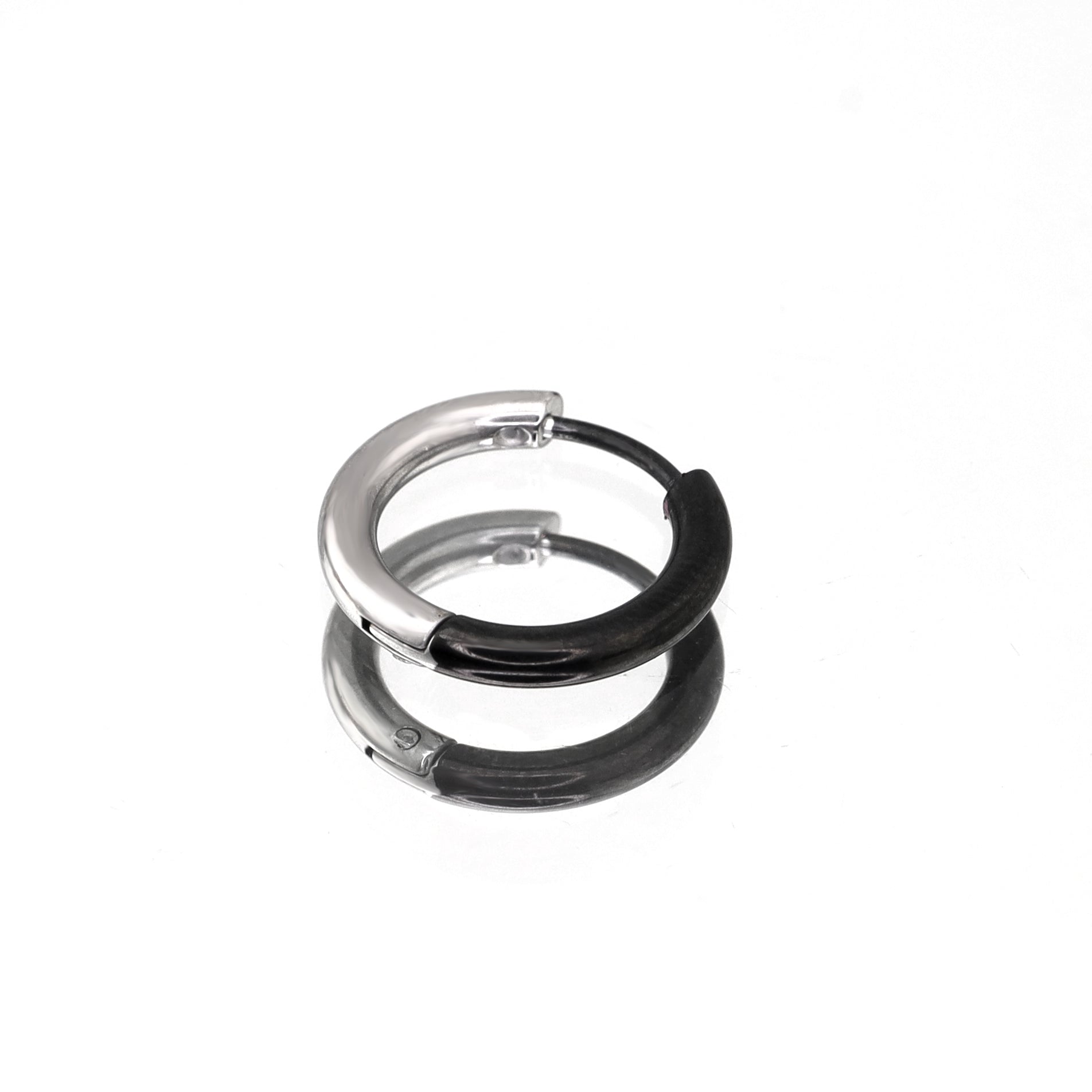 Black & White Contrast Stainless Steel Earrings