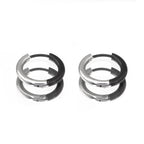 Black & White Contrast Stainless Steel Earrings