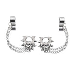 Six-Spike Chain stainless steel Ear Climbers
