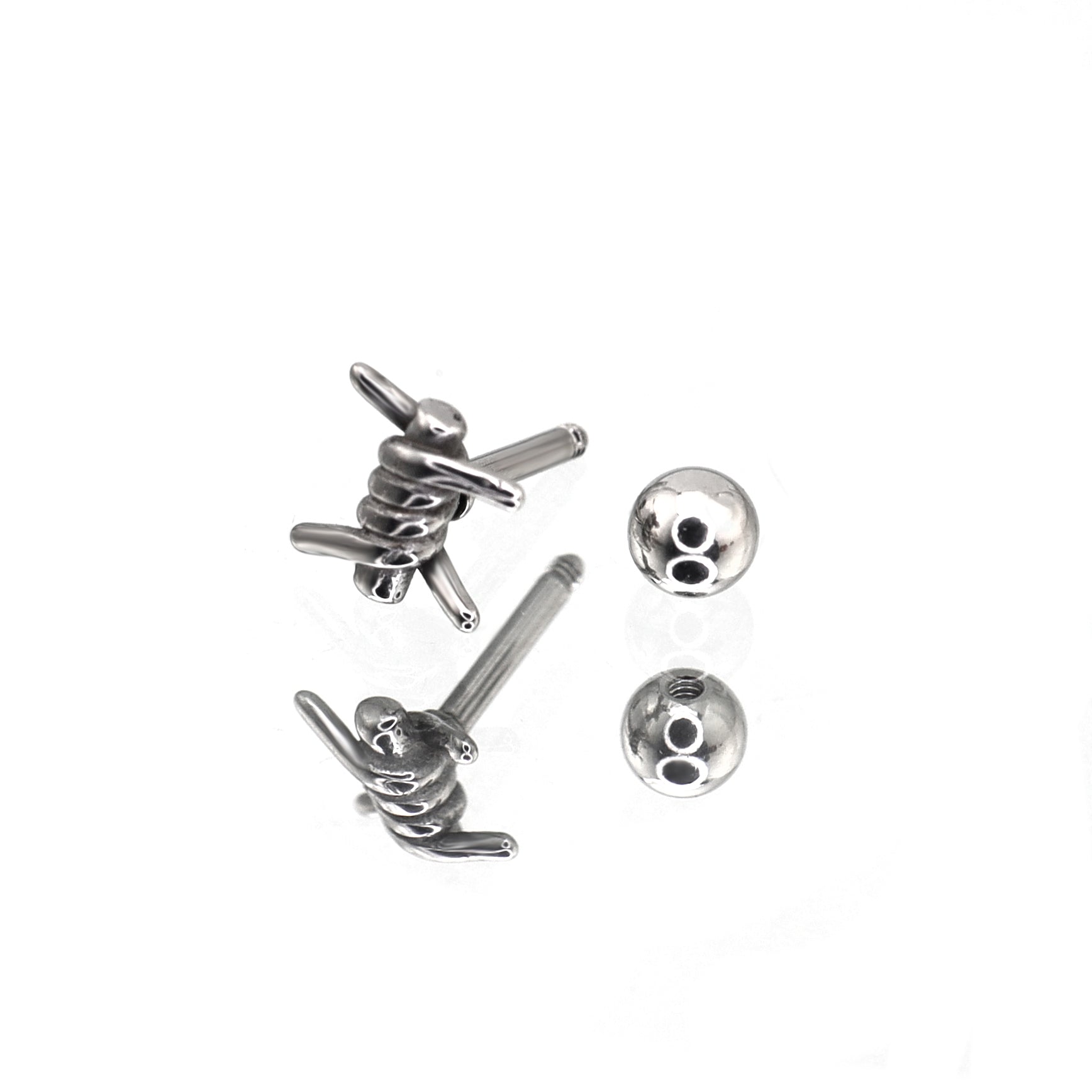 Twisted Knot Internally Threaded stainless steel Studs