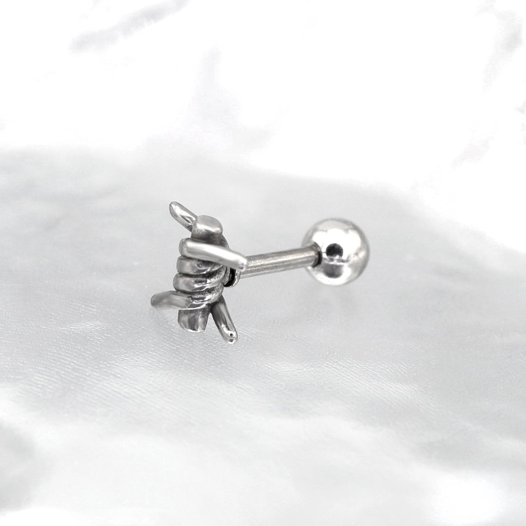 Twisted Knot Internally Threaded stainless steel Studs