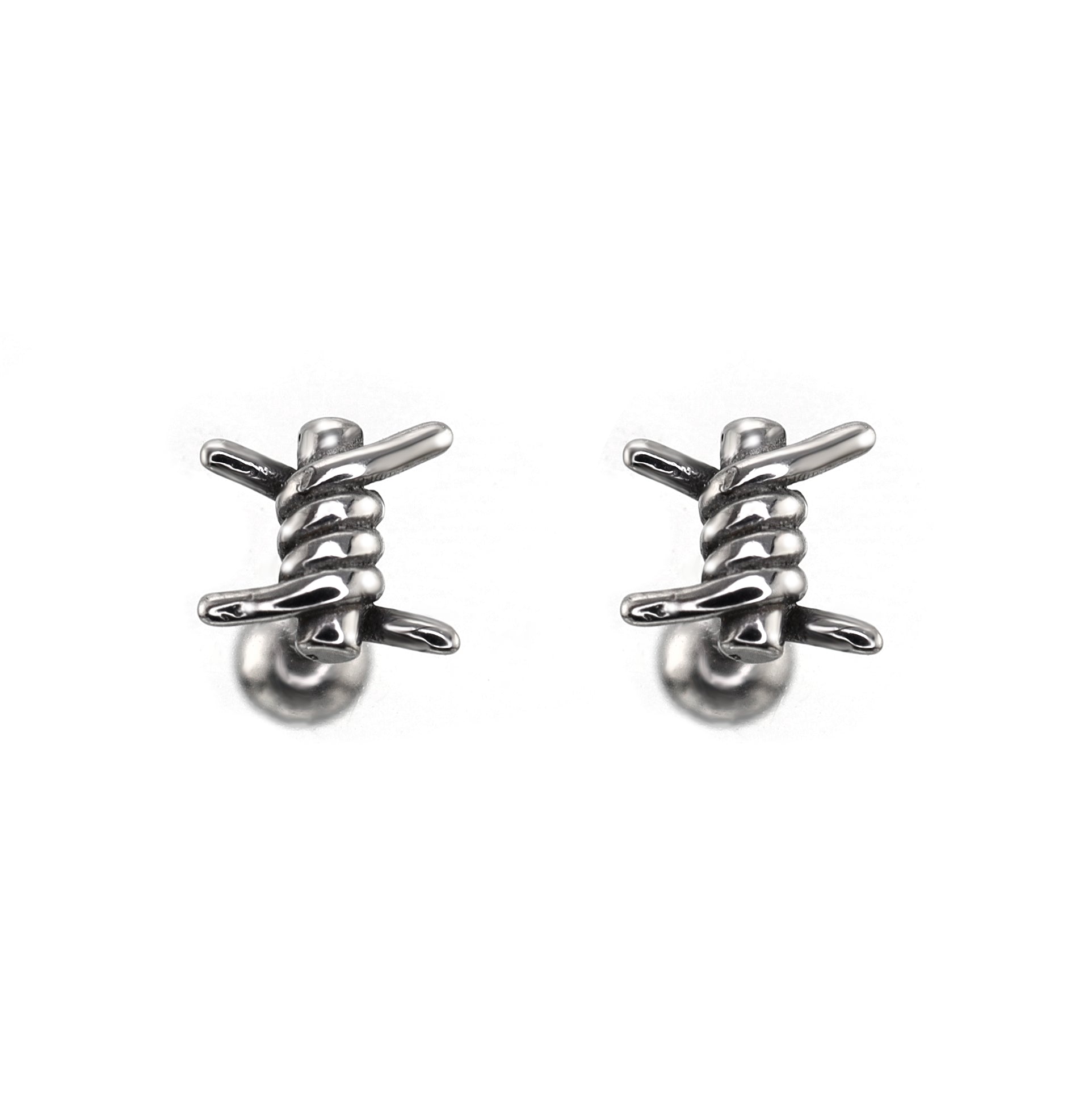 Twisted Knot Internally Threaded stainless steel Studs
