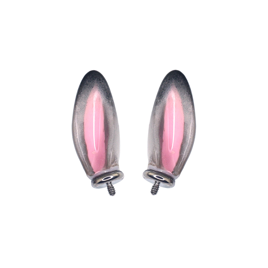Bunny & Fox Internally Threaded Titanium Helix Couple Earrings